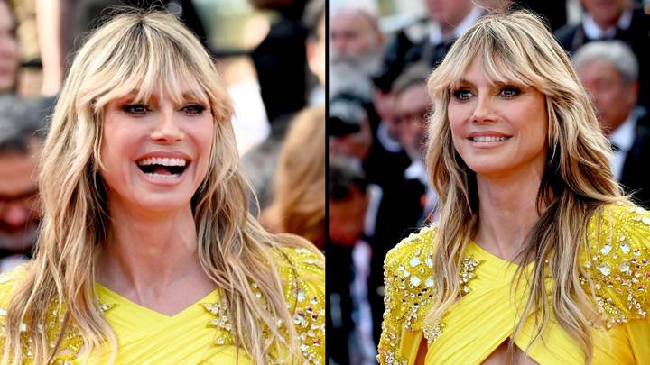 Heidi Klum suffers awkward wardrobe malfunction on red carpet at Cannes Film Festival