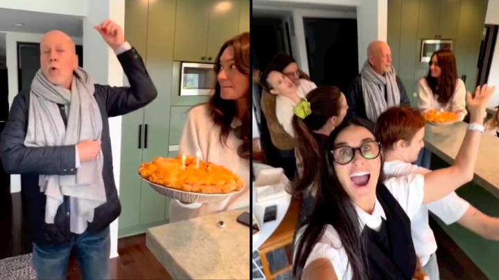 Bruce Willis' family surround the actor to sing him happy birthday in touching video