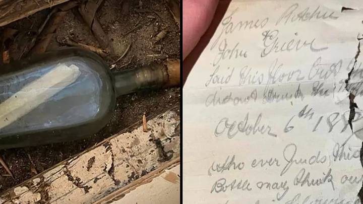 135-year old message in a bottle has been found under floorboards