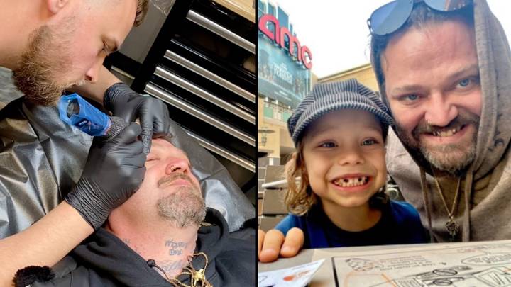 Bam Margera gets son’s name tattooed on his face and written in Arabic to criticise his ex-wife