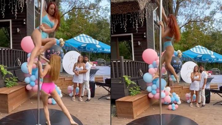 Couple divides opinion for having pole dancers at their gender reveal party