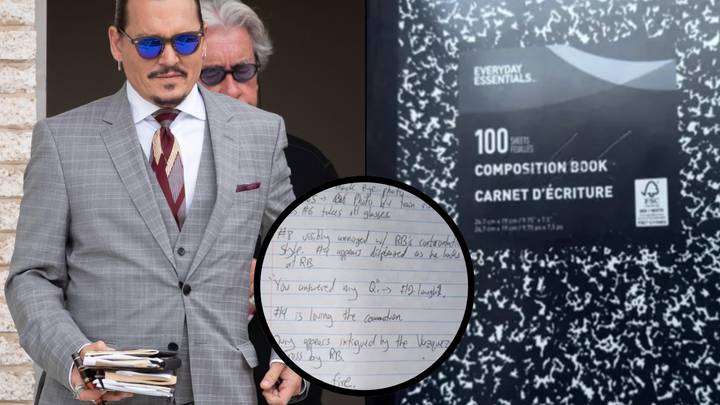 Johnny Depp Vs Amber Heard Courtroom Notebook Is Up For Sale Showing Details Not Seen On TV