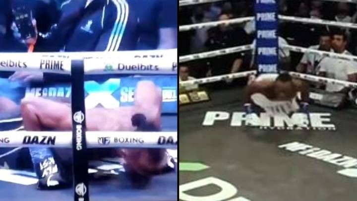 People in stitches as KSI does push-ups mid-knockdown in both fights