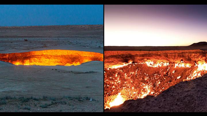 230ft-wide hole known as 'The Gates Of Hell' has been burning since 1971