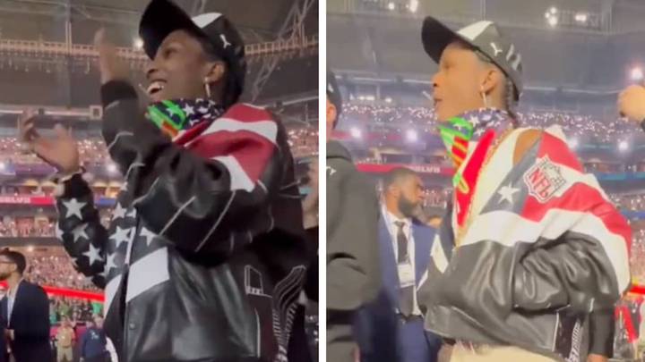 Fans gush over A$AP Rocky's sweet reaction during Rihanna's Super Bowl performance