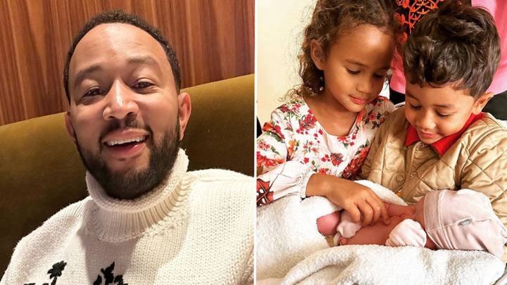 John Legend shares adorable snap as he and Chrissy Teigen welcome newborn baby