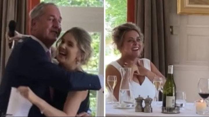 Woman divides opinion after announcing pregnancy at her dad's wedding