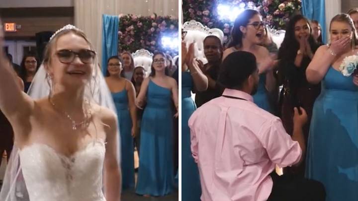 Best man steals couple's spotlight and proposes to bridesmaid during wedding