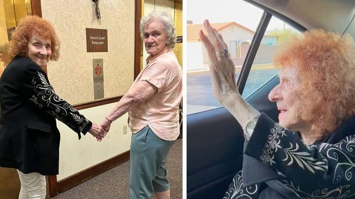 Heartbreaking moment elderly sisters see each other for last time to say goodbye