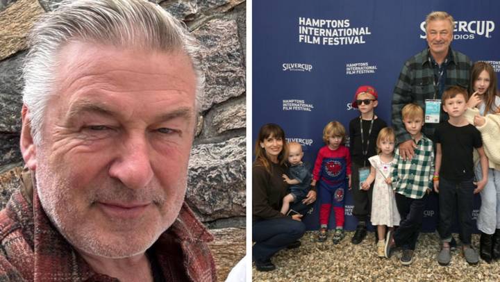 Alec Baldwin makes rare red carpet appearance with all seven children