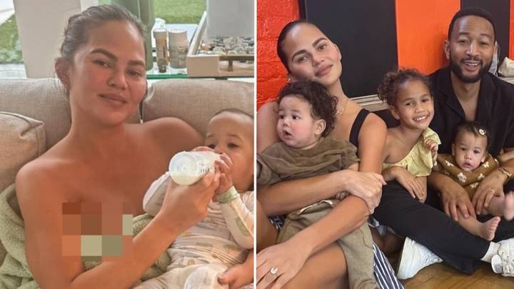 Chrissy Teigen cruelly mum-shamed after sharing ‘authentic’ and ‘relatable’ breastfeeding photo