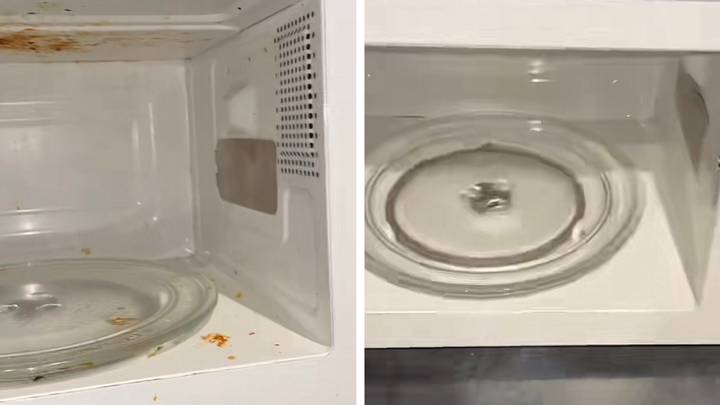 Woman shares genius hack to get microwave clean in just five minutes