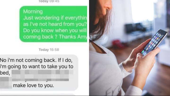 Woman horrified after receiving 'creepy' texts from builder after he left halfway through job