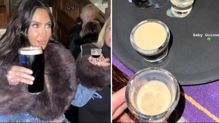 Kim Kardashian fans think they know why she was drinking Guinness in London pub