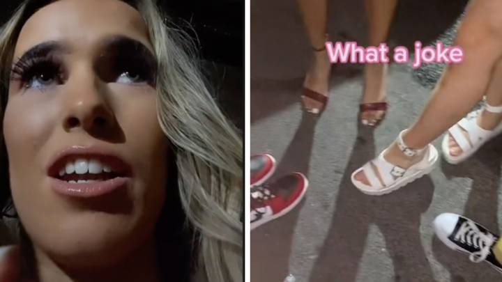Woman Outraged After Being Refused Club Entry For Footwear Choice