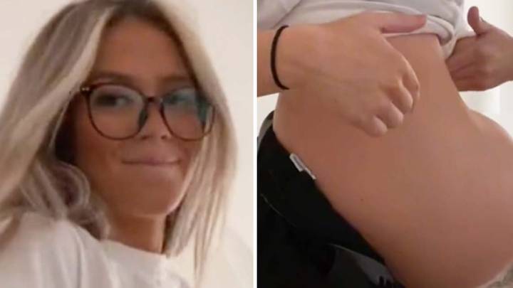 Pregnant woman shows how soft her belly is and people are shocked