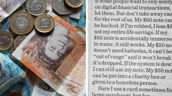Woman praised for rant warning about the dangers of taking away cash