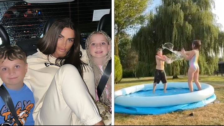 Fans rush to defend Katie Price after she's mum-shamed over video of children in paddling pool