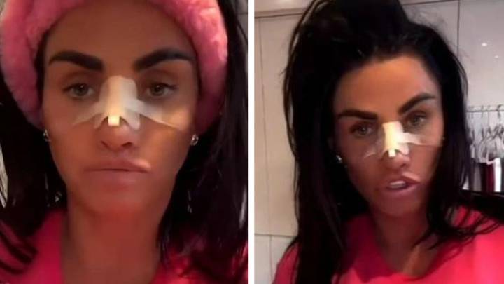 Katie Price shows off results of new nose job days after mum begged her to stop getting plastic surgery