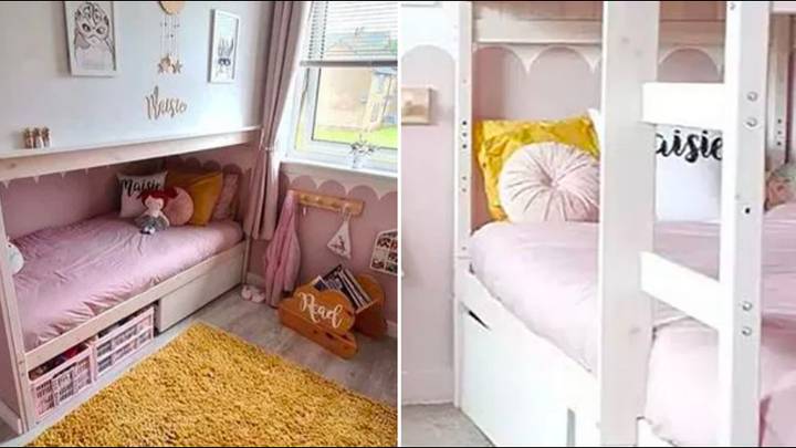 Mum uses genius bunk bed trick to give daughters their own bedrooms