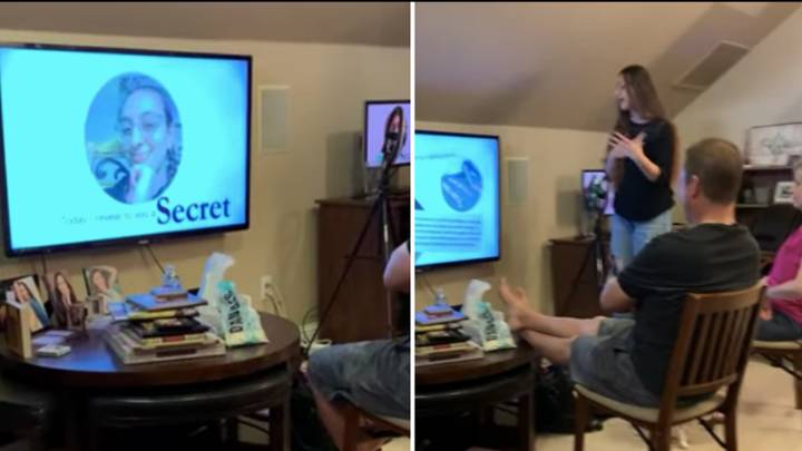 Woman Tells Parents She's A Stripper Using PowerPoint Presentation