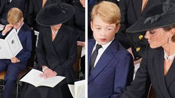 Kate Middleton's touching gesture to Prince George as he wipes away tears