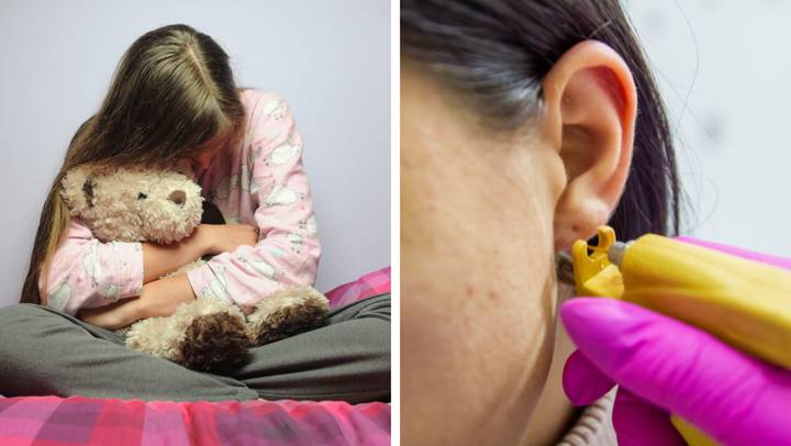 Mum left furious after 11-year-old daughter came home from sleepover with ten new piercings