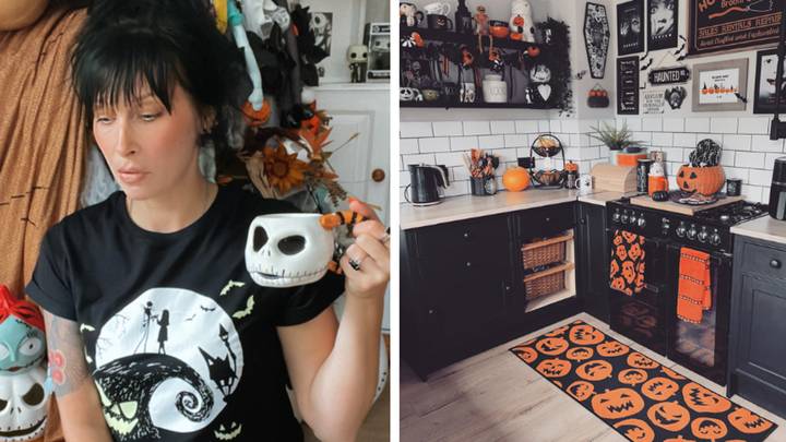 Woman obsessed with horror and Halloween shows off her spooky home transformation