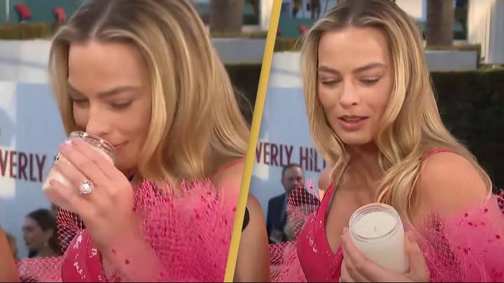 Fans shocked by Margot Robbie's reaction to smelling Jacob Elordi's Saltburn bathwater candle
