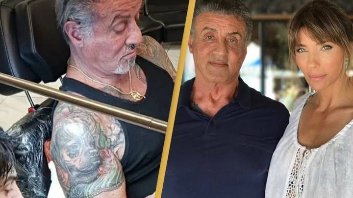 Sylvester Stallone has tattoo of wife covered with image of dog