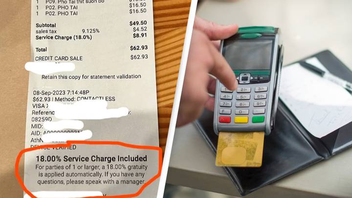 Restaurant sparks outrage after adding 18% service charge for ‘parties of 1’ or more