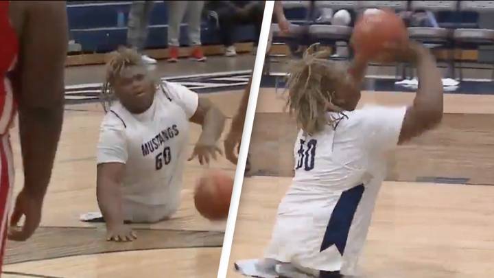 Young man who doesn't have any legs makes school basketball team