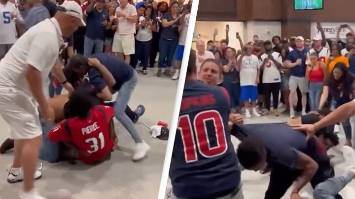 Texan NFL fans start fighting each other in mass brawl after losing game