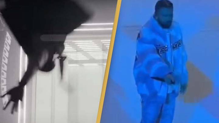 Drake fan falls from balcony during concert forcing show to pause, video shows