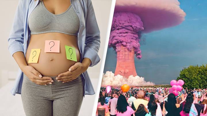AI generated image shows what a nuclear gender reveal party would look like