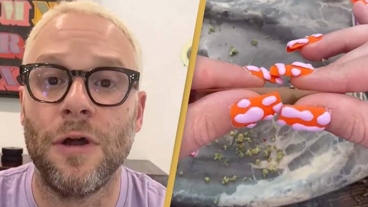 Fans Praise Seth Rogen For Wearing Acrylic Nails And Platinum Blonde Hair