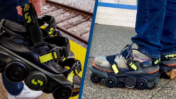 Company creates 'world's fastest shoes' after creator was nearly hit by a car