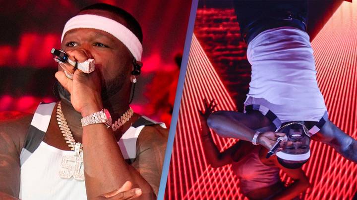 50 Cent regrets hanging upside down for Super Bowl performance and says it was a mistake