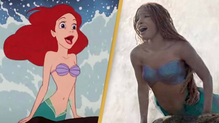 Side-by-side comparison of 6 key moments in The Little Mermaid remake and original movie