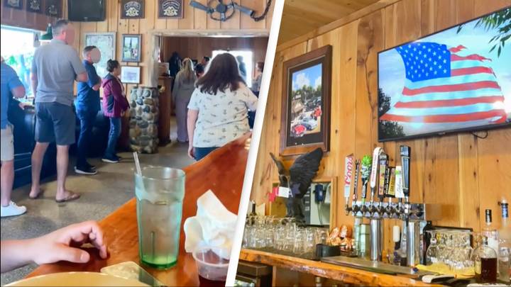 People outside of US left shocked after seeing customers inside restaurant when American national anthem plays