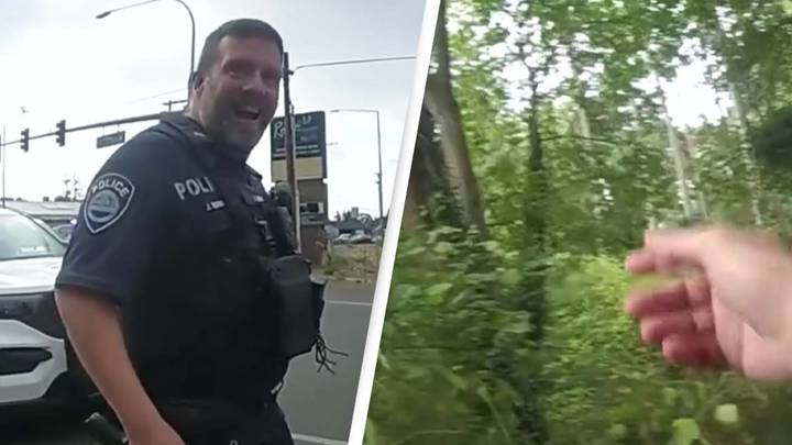 Police officer barks like a dog in the woods in order to get wanted teens to surrender