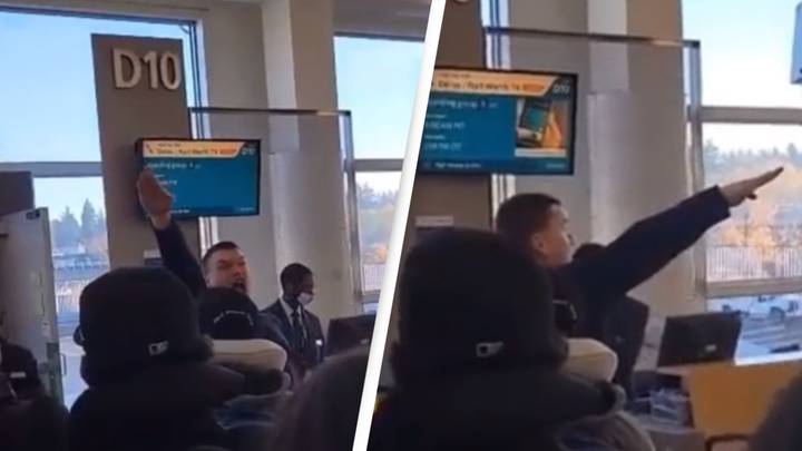 Man arrested for doing Nazi salute in airport