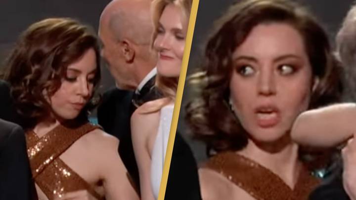 Moment Aubrey Plaza 'loses it' at SAG Awards explained by White Lotus co-star