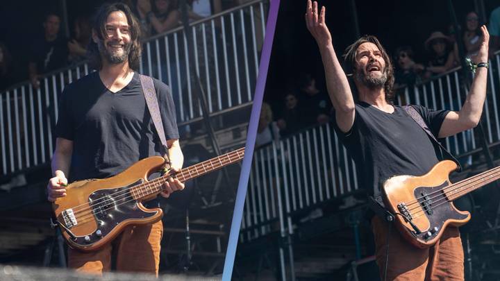 Keanu Reeves and his band Dogstar perform live for the first time in two decades