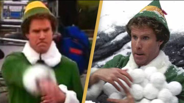 Behind the scenes clip shows hilarious reality of Will Ferrell’s Elf rapid snowball throwing scene