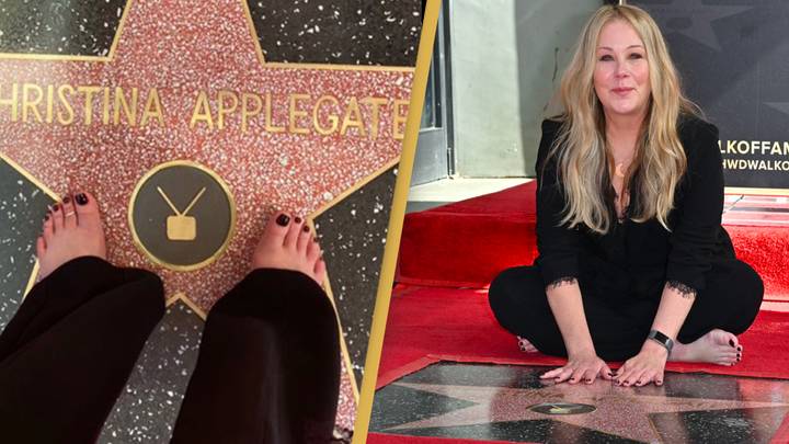 Christina Applegate explains why she attended her Hollywood star ceremony with bare feet