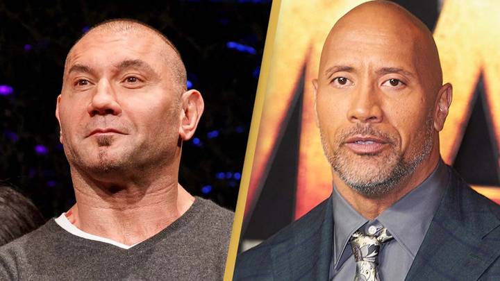 Dave Bautista shades The Rock after he's asked if he wants to be like him