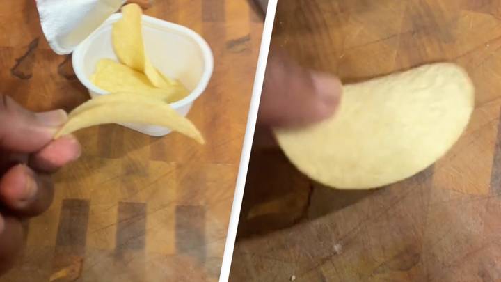 People stunned after seeing the 'correct way' to eat Pringles