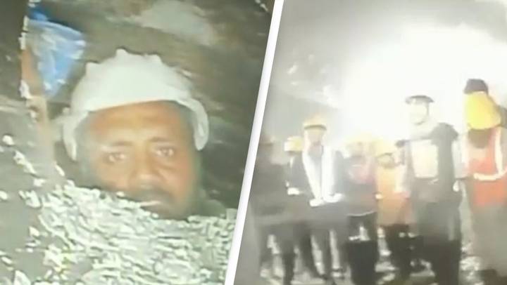 Footage captures 41 workers trapped in tunnel after nine days of rescue attempts