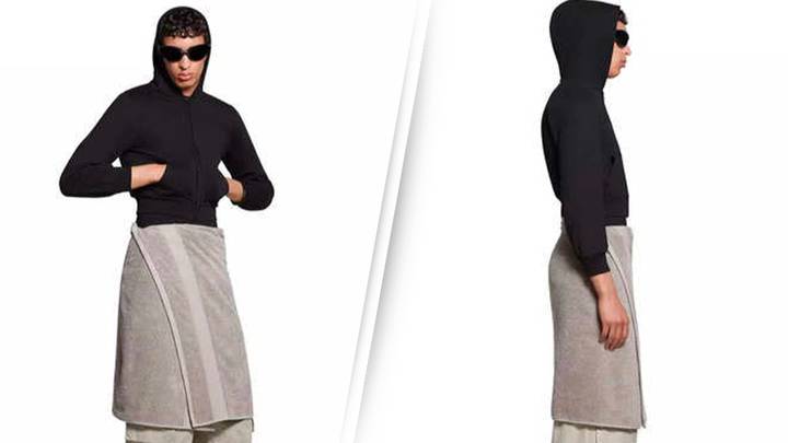 Balenciaga slammed for selling $925 bath towel skirt